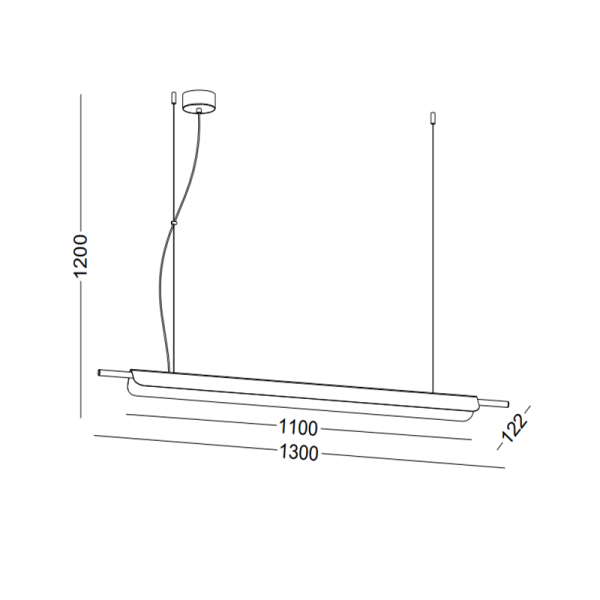LPL394-BK-13W Modern led pendant light - Image 3