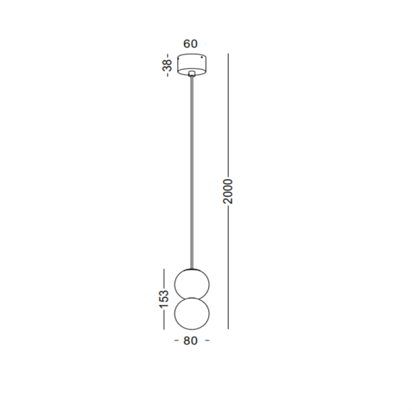 LPL398-BK-3W Bedroom bedside led pendant light - Image 3