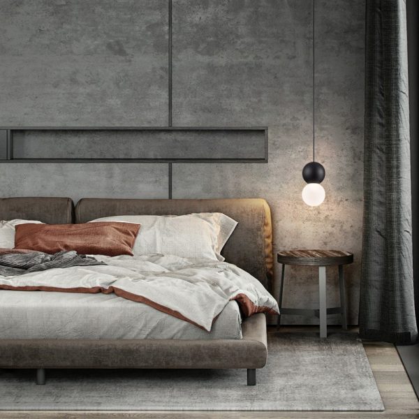 LPL398-BK-3W Bedroom bedside led pendant light - Image 2