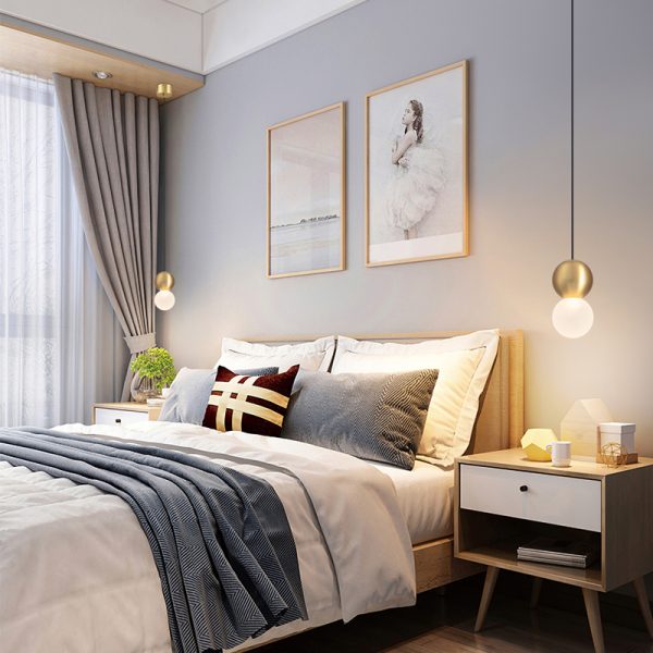 LPL398-GD-3W Bedroom bedside led pendant light - Image 2