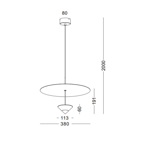 LPL401-GD-10W+3W Modern led pendant light - Image 2