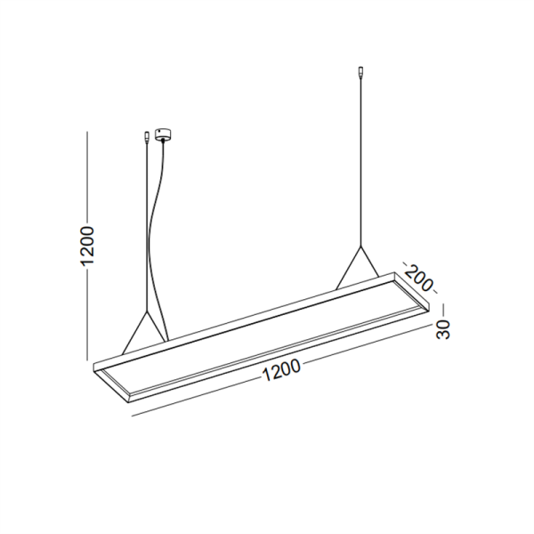 LQL003-WT-40W Led pendant light for office - Image 2