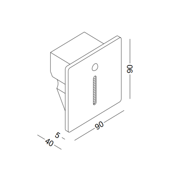LSL706-BK-3W Square led step light - Image 2