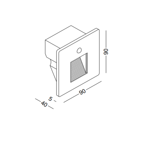 LSL707-WT-3W Square led step light - Image 2