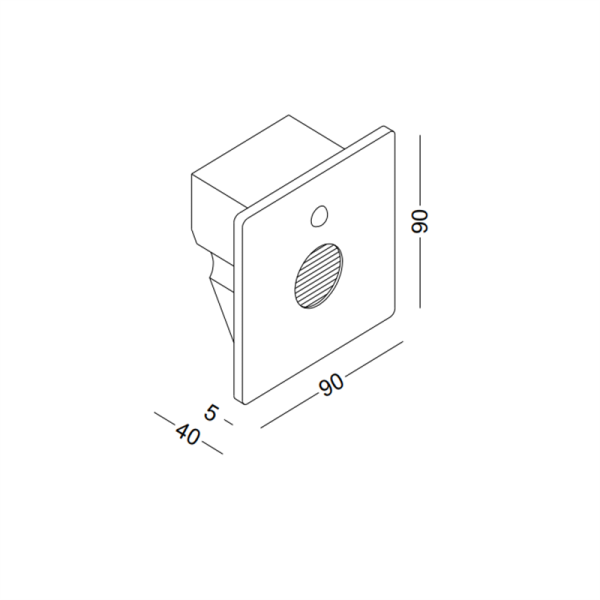 LSL709-BK-3W Stair led step light - Image 2