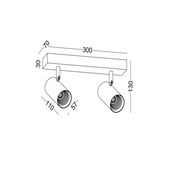 LSP164-WT-2*5W Cob led surface spot light - Image 2