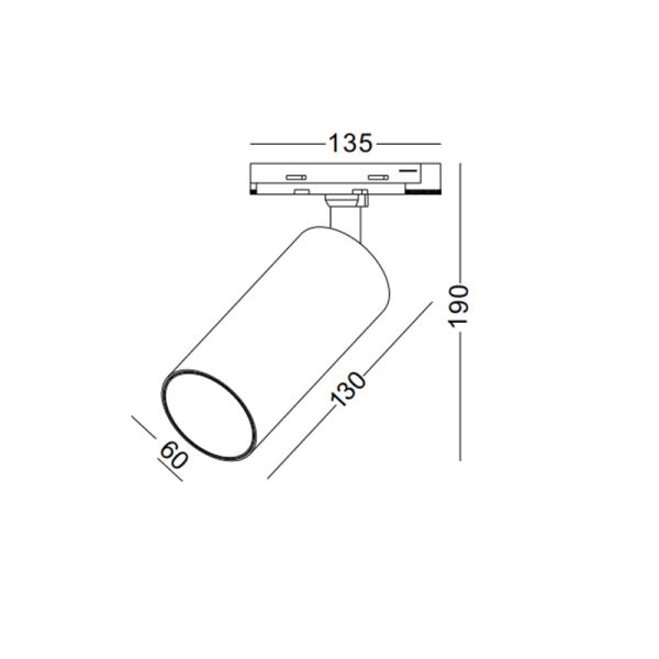 LSP177-SL-COB 5W Led Track light Super Slim Adpoter - Image 2