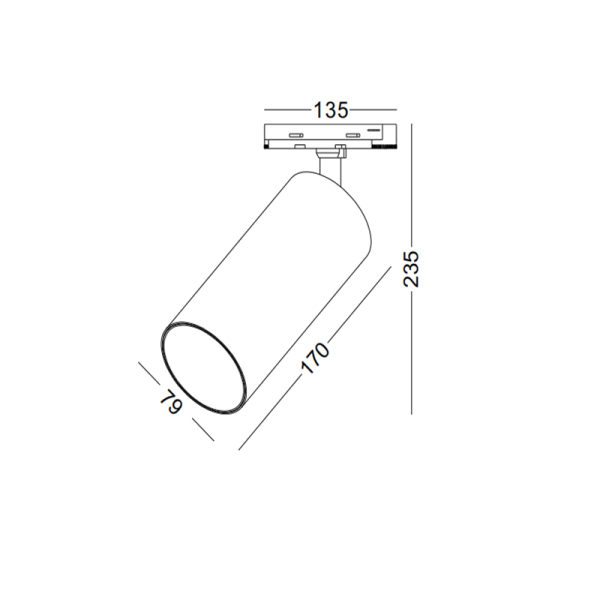 LSP178-WT-COB 9W Led Track light Super Slim Adpoter - Image 2