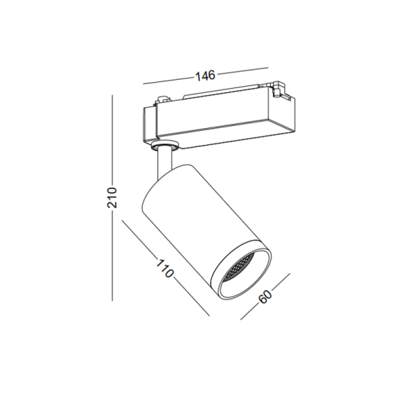 LSP194-9W COB led track light - Image 3