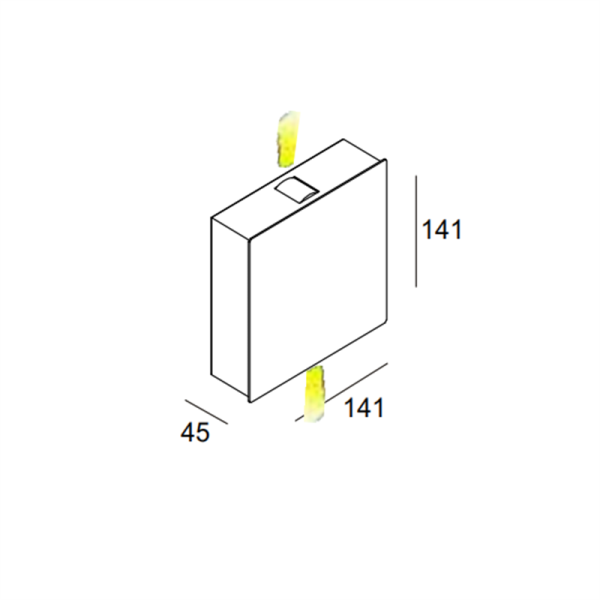 LWA160-2*1W Square led wall light - Image 2
