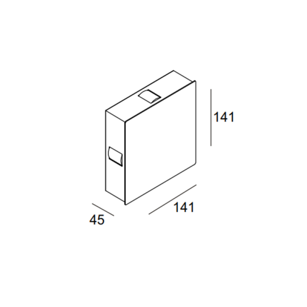 LWA161-4*1W Square led wall light - Image 3