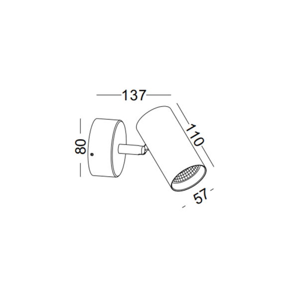 LWA187-WT-5W Led reading light - Image 2