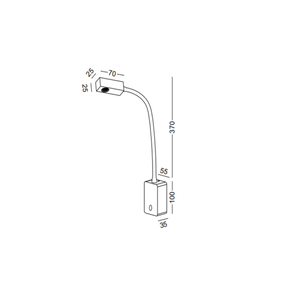 LWA231A-WT-3W Led reading light - Image 2