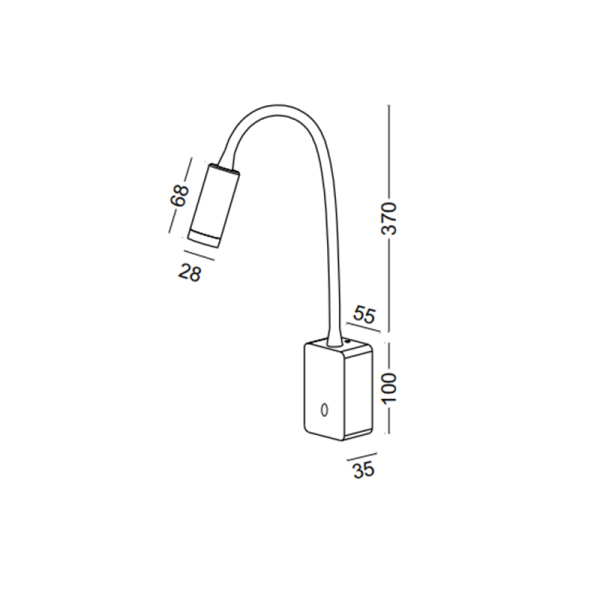 LWA232A-BK-3W Led reading light - Image 3