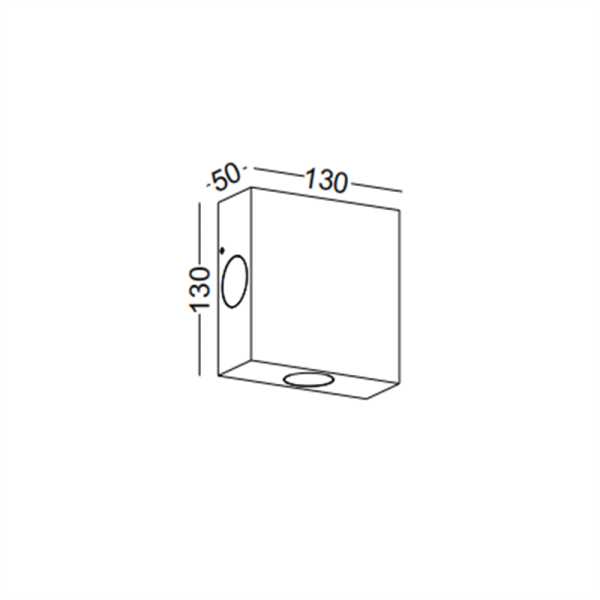 LWA249-4*3W Square led outdoor wall lamp - Image 2