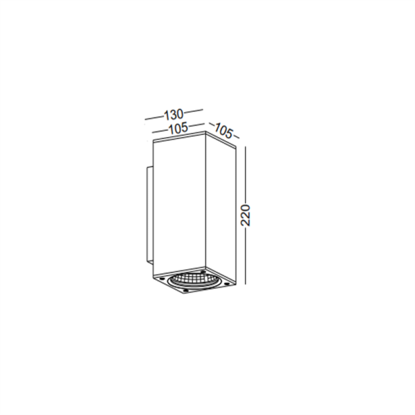 LWA256-2*16W Up and down led outdoor wall light - Image 2