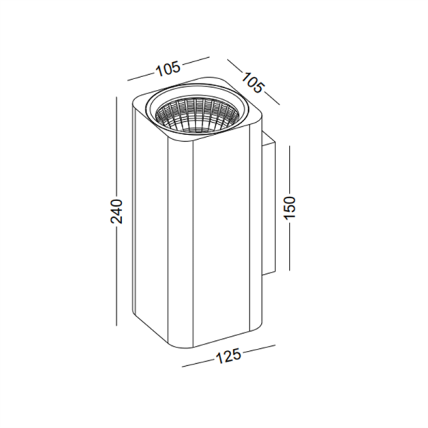 LWA268-2*12W Up and down led wall light - Image 2