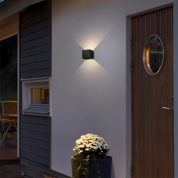 LWA288-BK-2*3W Up and down lighting led outdoor wall light - Image 2