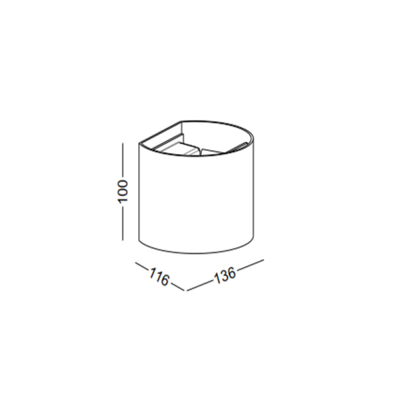 LWA288A-WT-2*3W Up and down lighting led outdoor wall light - Image 2