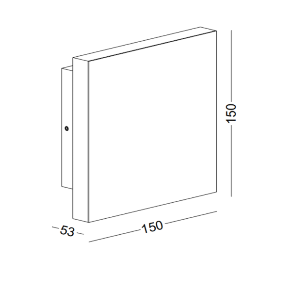 LWA296A-BK-6W Square led wall light - Image 2