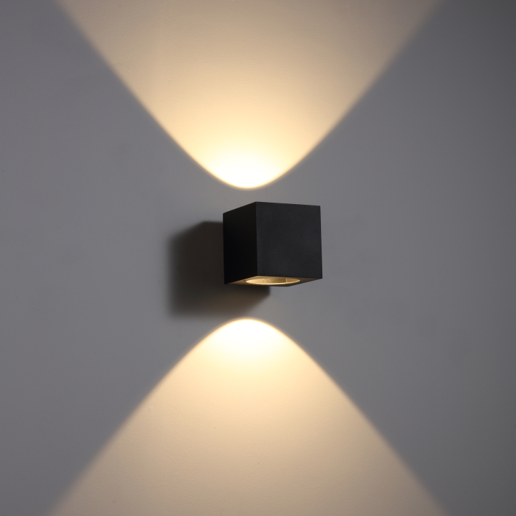 LWA300E-BK-2*3W Square led outdoor wall lamp