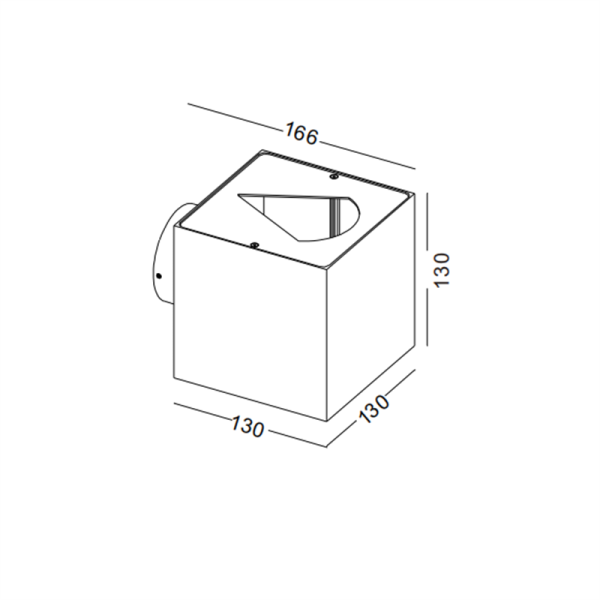 LWA300F-BK-2*3W Up and down led outdoor wall light - Image 2