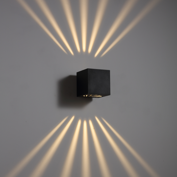 LWA300G-BK-2*3W Modern style led outdoor wall light