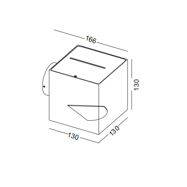 LWA300H-WT-2*3W Up and down wall washer led wall light - Image 2