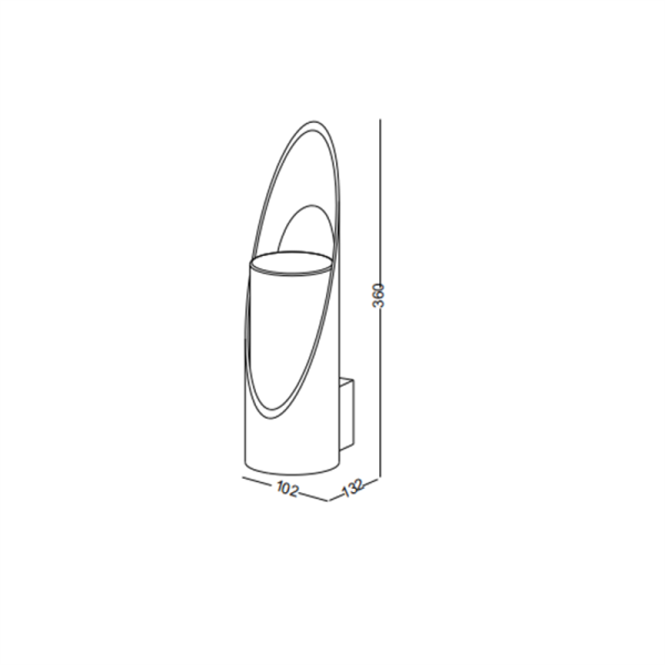 LWA312-5W Bamboo led outdoor wall light - Image 2