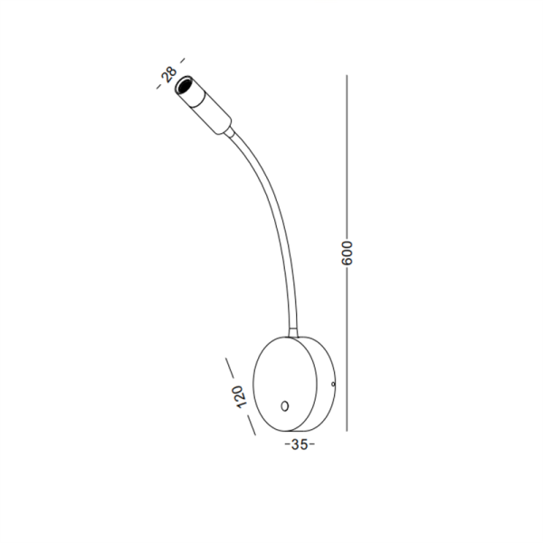 LWA317-WT-3W Led reading light - Image 2