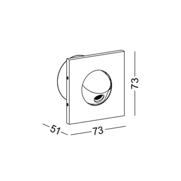 LWA320-SL-1W Square led reading light - Image 2