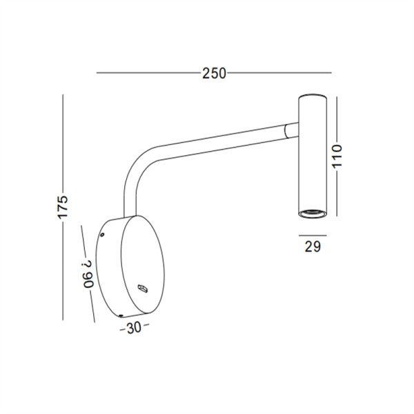LWA333-CR-3W Led reading light - Image 2