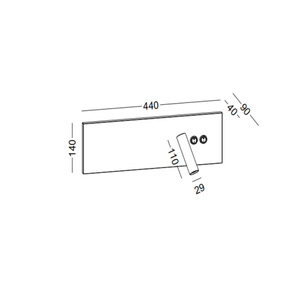 LWA334A-WT-3W+4W Bedroom beside led reading light - Image 2