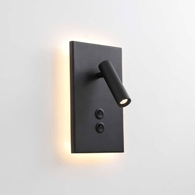 LWA334S-BK-3W+3W Bedroom beside led reading light