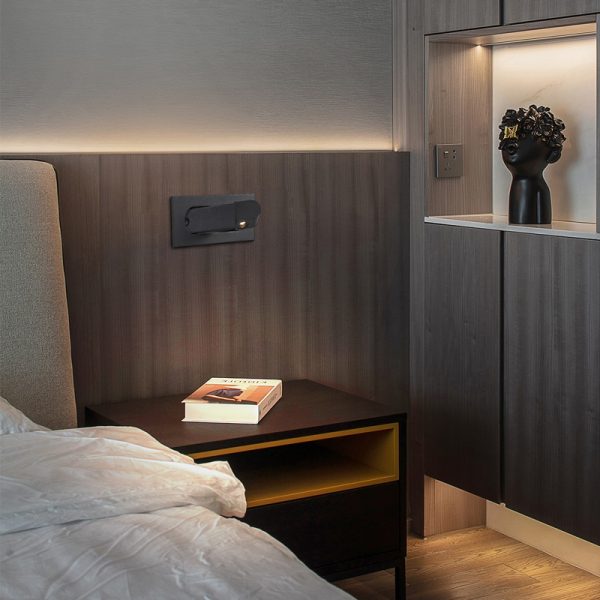 LWA334S-BK-3W+3W Bedroom beside led reading light - Image 2