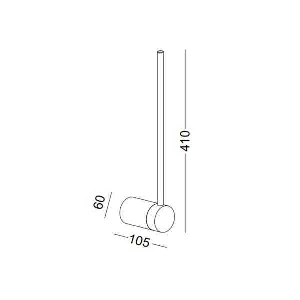 LWA360-BK-4W Minimalism rotatable led wall light - Image 3