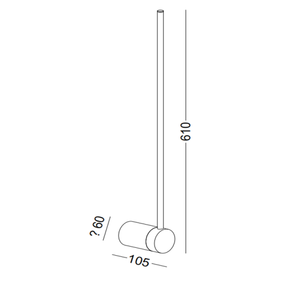 LWA361-WT-9W Minimalism rotatable led wall light - Image 2