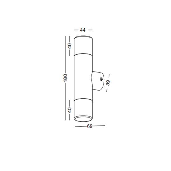 LWA372-2*3W Up and down lighting led outdoor wall lamp - Image 2