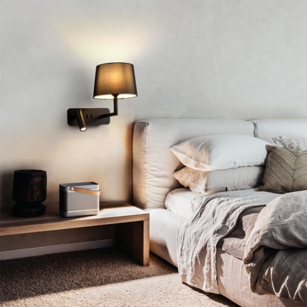 LWA375-BK-3W+4W Hotel bedroom led reading light - Image 2
