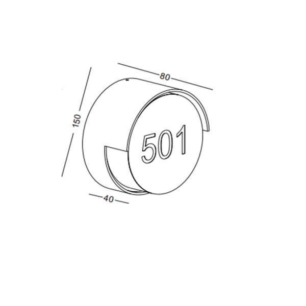 LWA384-BK-6W Modern style led outdoor wall light - Image 3