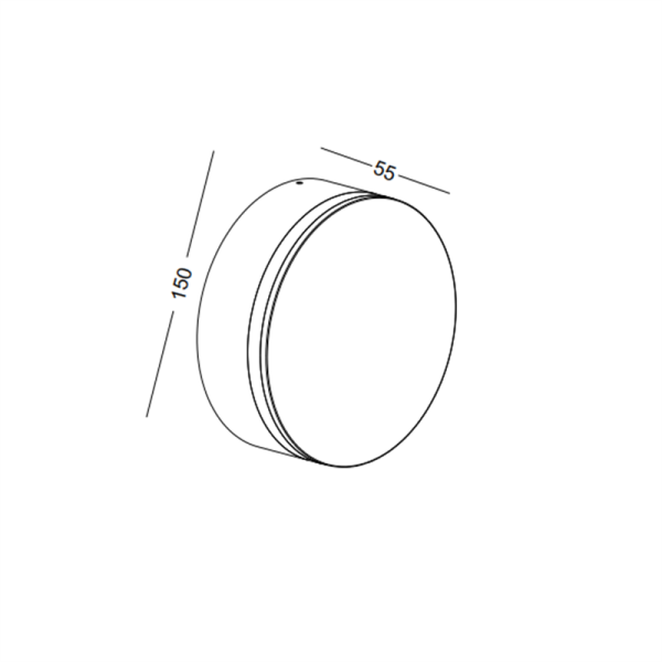 LWA386-12W Round led outdoor wall lamp - Image 2