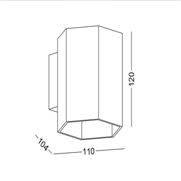LWA387-GD-GU10 Lamp led wall light - Image 2