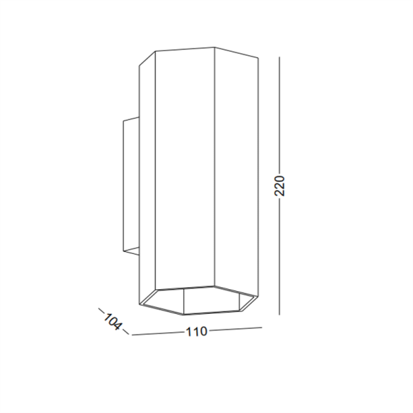 LWA388-SL-2*GU10 lamp led wall light - Image 3