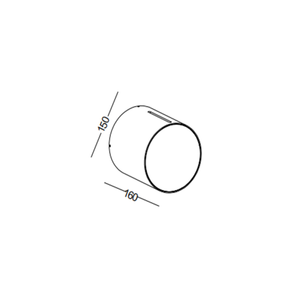 LWA406-BK-2*3W Up and down lighting led outdoor wall lamp - Image 2