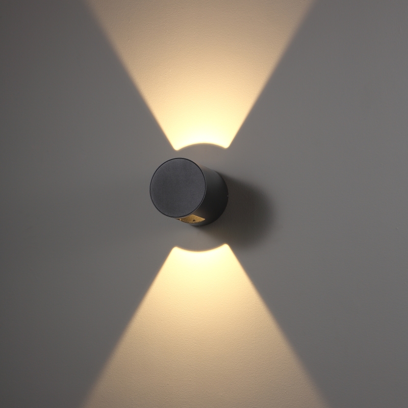 LWA409-BK-2*3W Up and down lighting led outdoor wall lamp