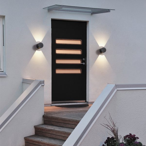 LWA409-BK-2*3W Up and down lighting led outdoor wall lamp - Image 2