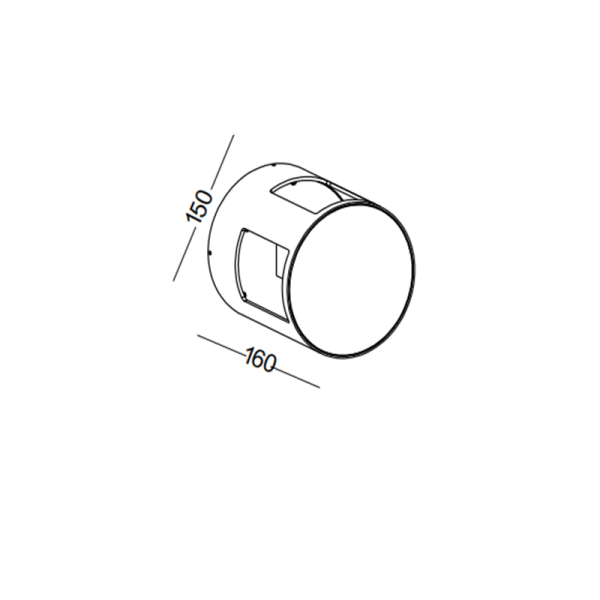LWA411-BK-4*3W Modern style led outdoor wall light - Image 2