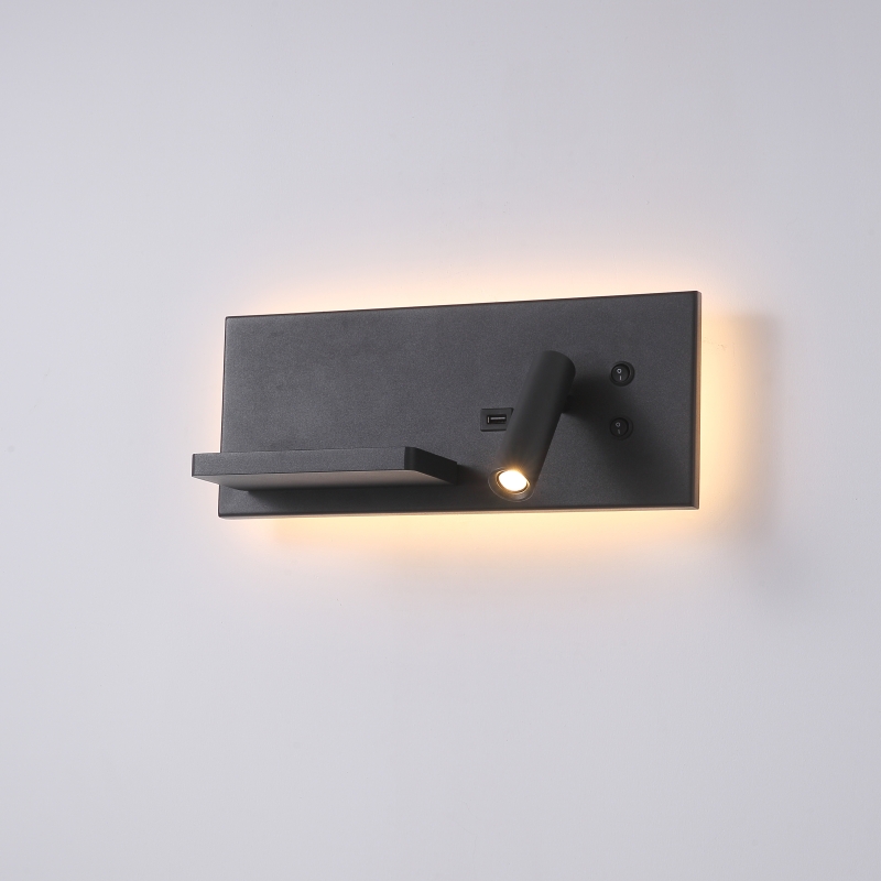 LWA417-BK-3W+4W Hotel bedroom led reading light