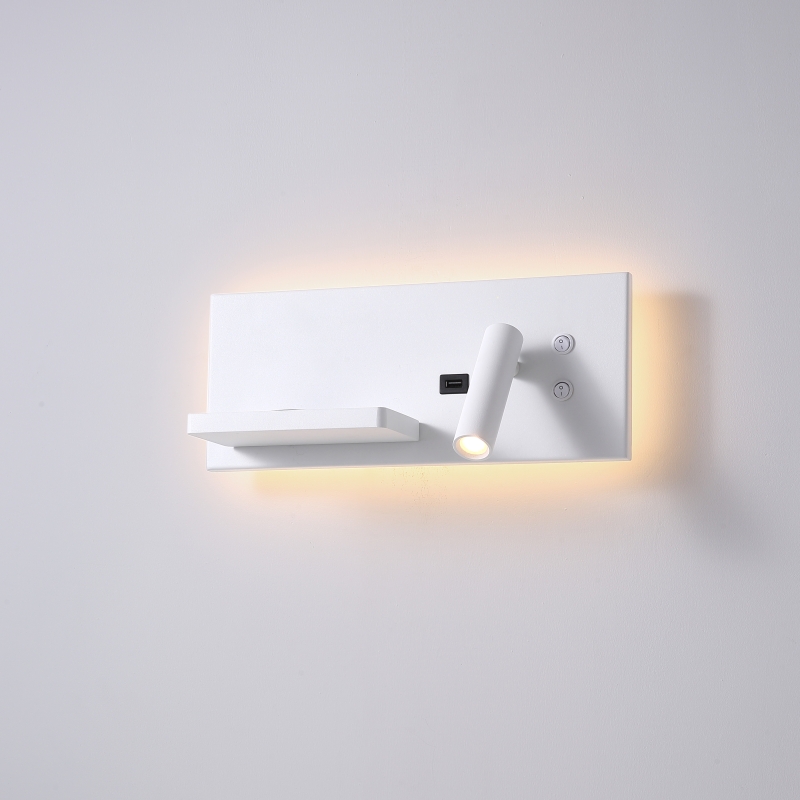 LWA417-WT-3W+4W Hotel bedroom led reading light