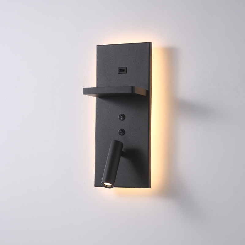 LWA418-BK-3W+4W Hotel bedroom led reading light